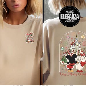 Two-Sided Mickey's Very Merry Christmas Party 2024 Png, Disney Santa Mickey And Friends Png, Christmas Lights Png, Disneyland Christmas