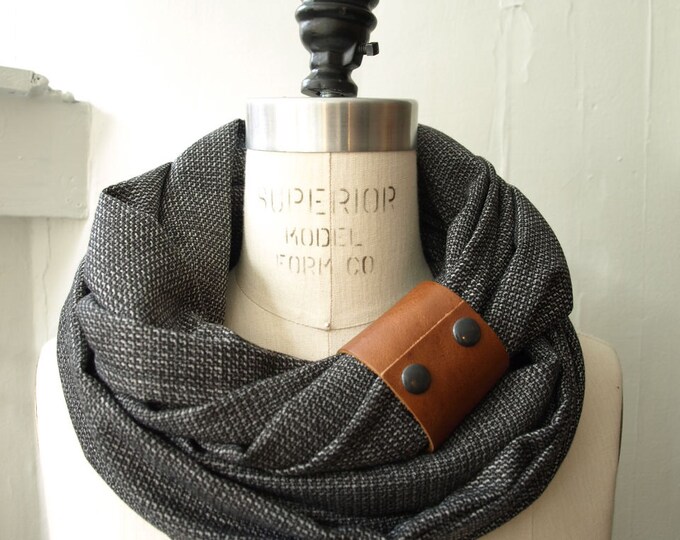 Chunky Charcoal Circular Infinity Scarf - Etsy