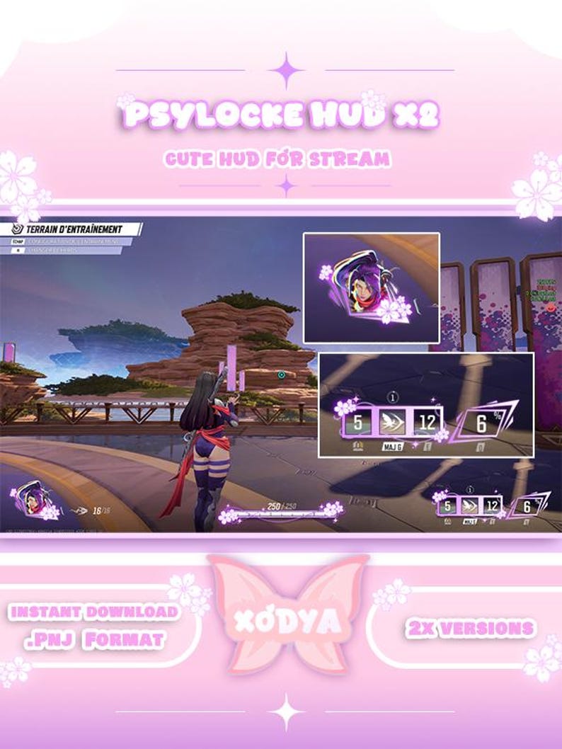 Marvel Rivals Hud Layout Pink Sakura Marvel Rivals Overlay | Customizable HUD Marvel Rivals Game ...