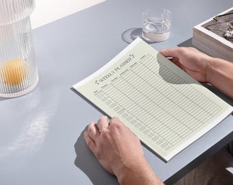 Minimalist Weekly Planner by the Hour