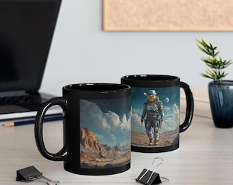 Cowboy Astronaut Becher, Western Astronaut Kaffeetasse, Sci-Fi Geschenk
