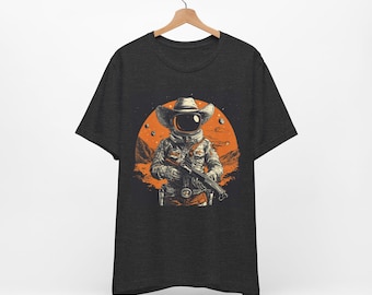 Cowboy Spaceman T-Shirt: Western Astronaut Graphic Tee
