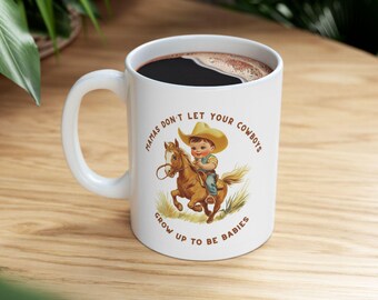Lustige Cowboy Mama Keramikbecher, Western Humor Geschenk