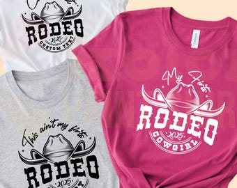 Aangepast rodeoshirt: gepersonaliseerd western-T-shirt, cowgirl-outfit