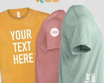 Anpassad text Bella Canvas T-shirt, personlig rund halsringning