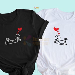 Camiseta a juego para parejas en San Valentín, Sudadera con corazón