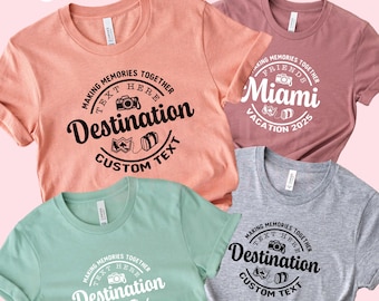 Personalisiertes Strand Urlaub T-Shirt: Familienausflug Passendes T-Shirt