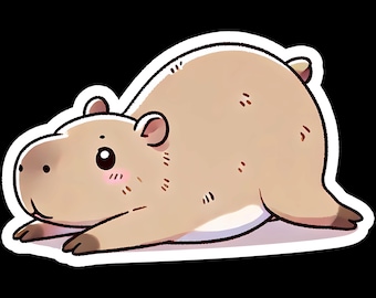 Sticker grappige capibara - waterdichte laptopsticker (3 inch)