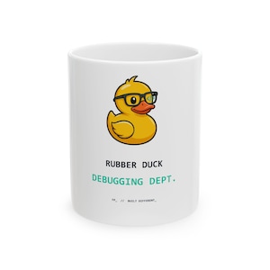 Quietscheente-Debugging-Becher, lustiges Programmierergeschenk, Kaffeetasse für Softwareentwickler, Schreibtischaccessoire für Programmierer