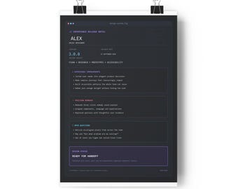 Poster personalizzato con le note di rilascio per designer UX/UI, omaggio promozionale Figma (12x18, 20x30, 24x36 pollici)