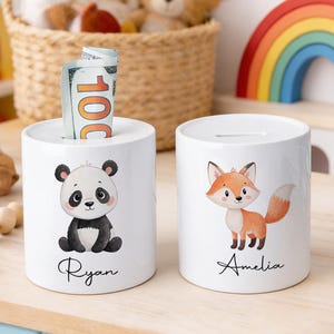 Personalisierte Spardose Keramik, Spardose Sparschwein personalisiert, Geschenk für Sie, Geschenk für Ihn, Geburtstag, Haus Geschenk, Baby-Dusche-Geschenke