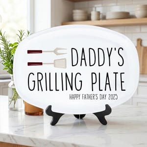 Personalisierte Grillplatte, individuelles Foto Papa Grilltablett, Geschenk zum Vatertag