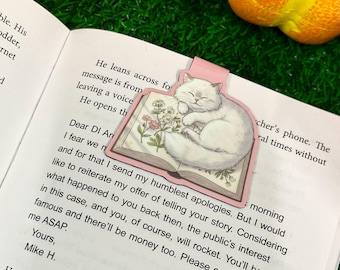 Adorable marcapáginas magnético de animales de peluche, perfecto para guardar páginas