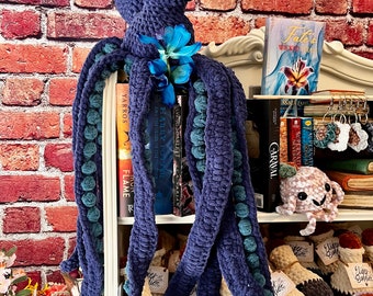 Inky, el pulpo ancla gigante, un amigo de crochet para abrazar