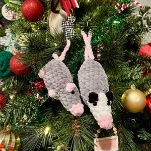 Gehäkelte Ratte & Opossum Ornament - Handgemachtes Plüschtier Dekor