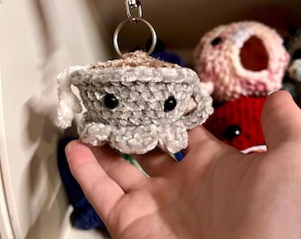 LLAVERO* OcTeapus, Taza de té/café en forma de pulpo, hecha a mano en crochet
