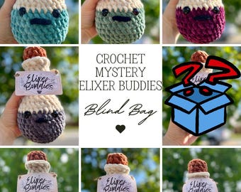 Amigos del Elixir – Botellas de Pociones Misteriosas de Ganchillo