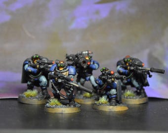 Painted Space Marine Scout Squad with Sniper Rifles - Space Marines - Warhammer 40k