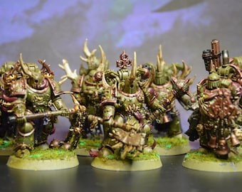 Painted Set of 7 Plague Marines - Deathguard - Warhammer 40k