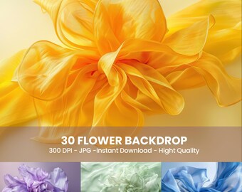 Flower Photography Backdrops | Spring, Summer Overlays (Digital Background)