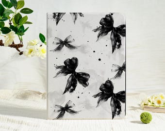 Ink Painting Bows iPad Case,iPad Air 11/13" 2025 iPad A16,iPad Pro 13/12.9/11",iPad Mini 7/6/5th,iPad A16/10/9/8th,iPad Pro 2024/2025 Cover