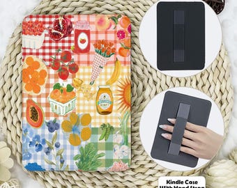 Colorful Fruit Kindle Case With Hand Strap,kindle 6''/6.8''/7" case,Kindle paperwhite 12th/11th/10th case,Kindle 12/11/10,Kindle 2024