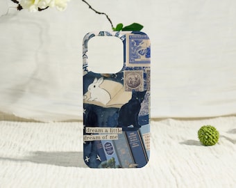 Cat & Rabbit Collage iPhone Case,iPhone 17 16 15 14 13 12 11 Pro Max Case,iPhone 7/8 Plus SE XR XS Max,Personalized Cover for iPhone 16e Air