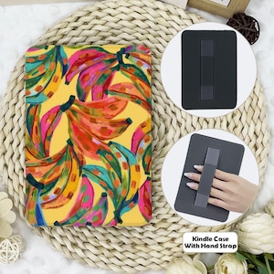 Colorful Bananas Kindle Case With Hand Strap,kindle 6&#39;&#39;/6.8&#39;&#39;/7&quot;case,Kindle Paperwhite 12th/11th/10th case,Kindle 12/11/10,Kindle 2024