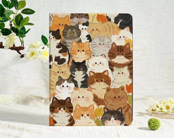 Cute Cats Painting iPad Case,iPad Air 11''/13" 2025 iPad A16,iPad Pro 13/12.9/11",iPad Mini 7/6/5,iPad A16/10/9/8,iPad Pro 2024/2025 Cover