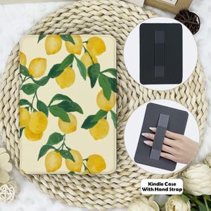 Painting Lemon Simple Kindle Case With Hand Strap,kindle 6&#39;&#39;/6.8&#39;&#39;/7&quot;case,Kindle Paperwhite 12th/11th/10th case,Kindle 12/11/10,Kindle 2024