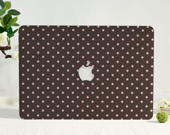 Brown Polka Dots MacBook Case,MacBook Air 15'' 13" M4,Custom Apple Laptop Cover Pro 16/15/14'',MacBook Pro 14 M5 A3434,Best Gift for Her