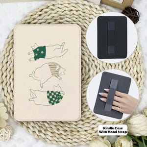 Cute Simple Cats Kindle Case With Hand Strap,kindle 6&#39;&#39;/6.8&#39;&#39;/7&quot;case,Kindle Paperwhite 12th/11th/10th case,Kindle 12/11/10,Kindle 2024