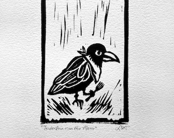 Tenderloin is on the Menu • (Hand Printed Open Edition Rubber Block Print)