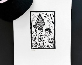 Dodgers - 2024 World Series : "Finally" • (Hand Printed Open Edition Rubber Block Print)