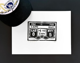Dodgers - 2024 World Series : "It's Going to be OK" • (Hand Printed Open Edition Rubber Block Print)