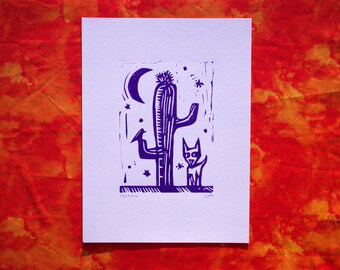 Nocturne  (Hand Printed Open Edition Linocut)