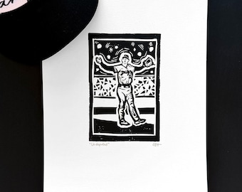 Dodgers - 2024 World Series : "Undisputed" • (Hand Printed Open Edition Rubber Block Print)