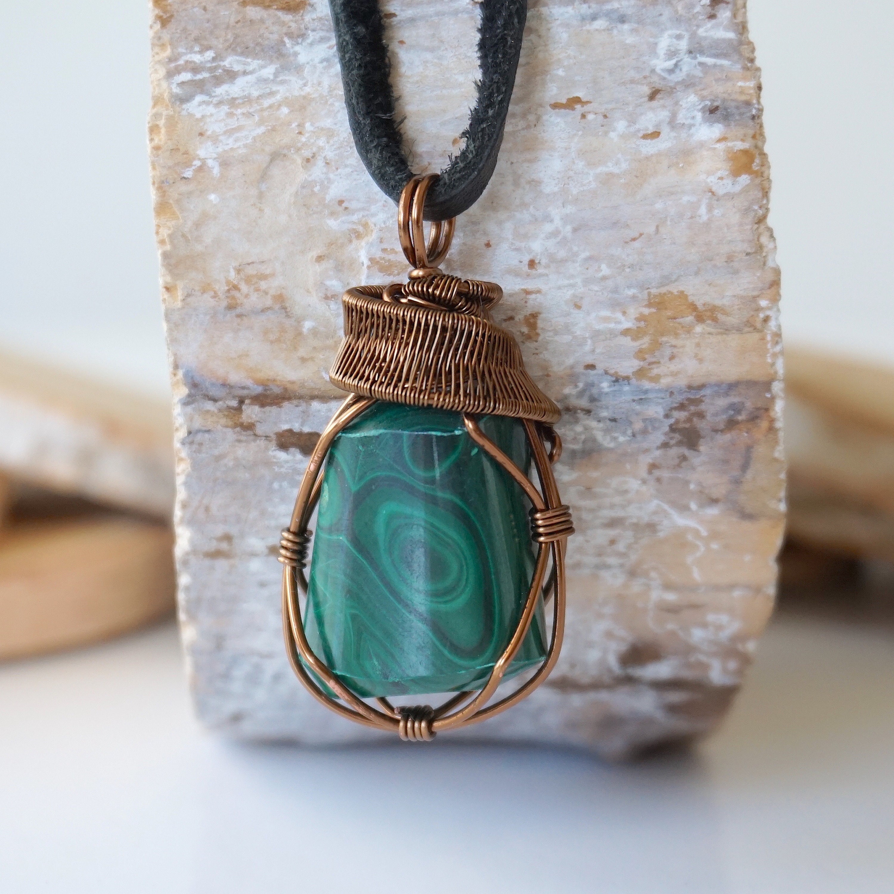 Mens Malachite Malachite Necklace Crystal Necklace Men 50th