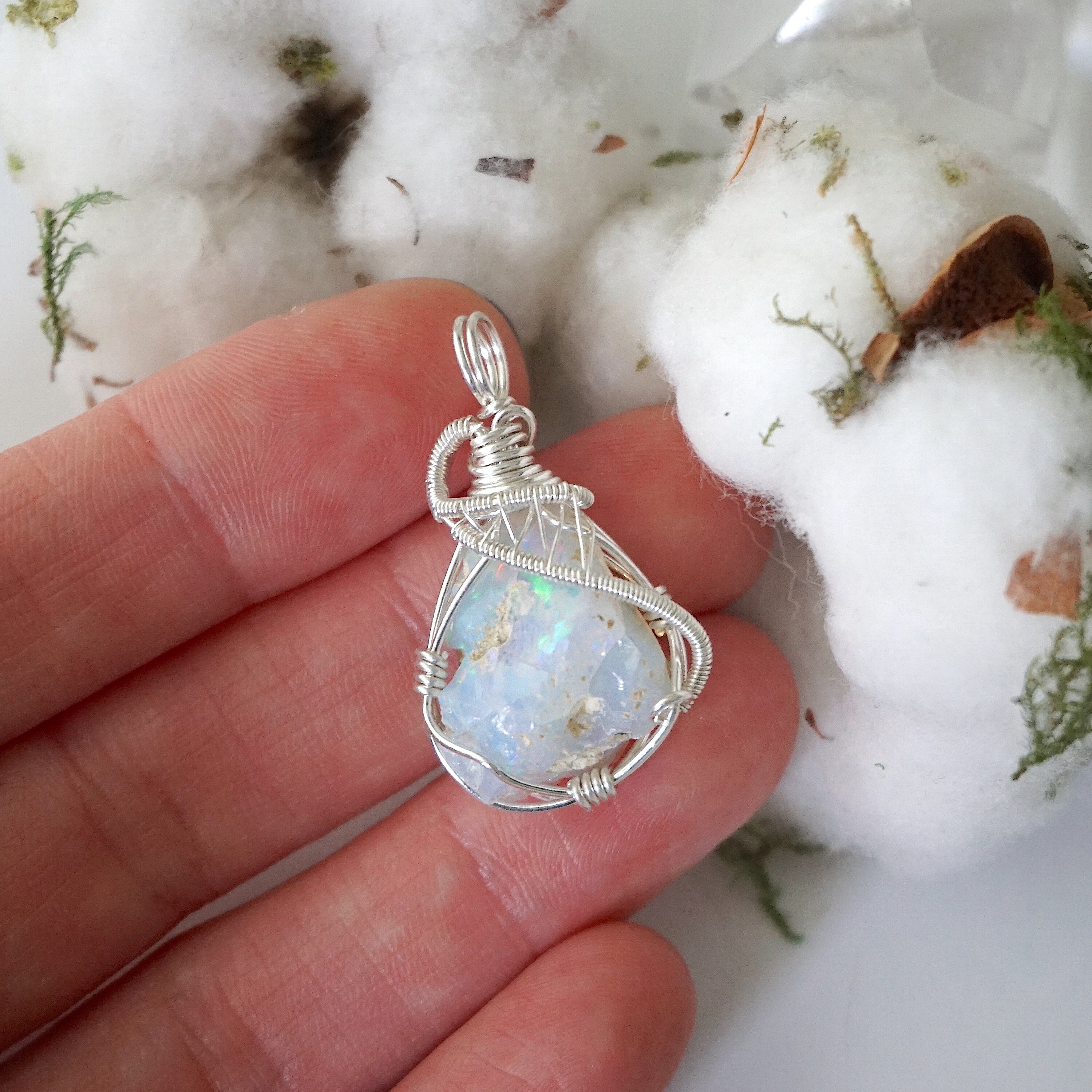 Raw Opal Necklace main image 1