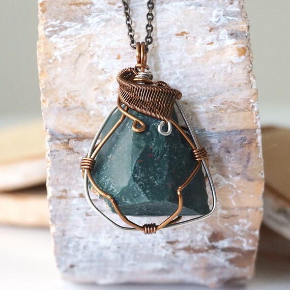 Bloodstone Necklace Bloodstone Pendant 