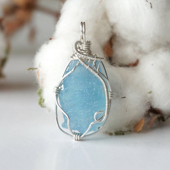 Raw Aquamarine Necklace Raw Aquamarine 