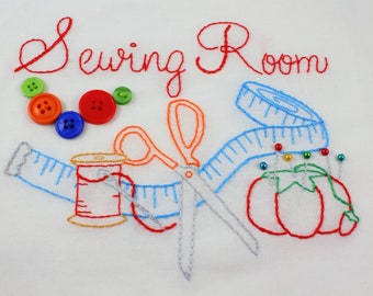 Sewing Room Hand Embroidery Pattern