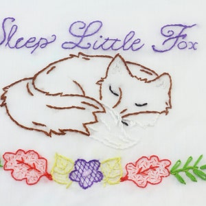 Fox Embroidery Design Fox Hand Embroidery Pattern image 2