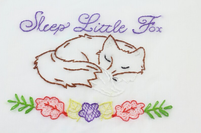 Fox Embroidery Design Fox Hand Embroidery Pattern image 2