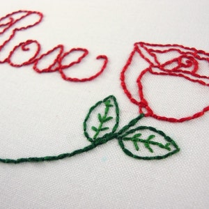 Rose Embroidery Design Rose Hand Embroidery Pattern image 3