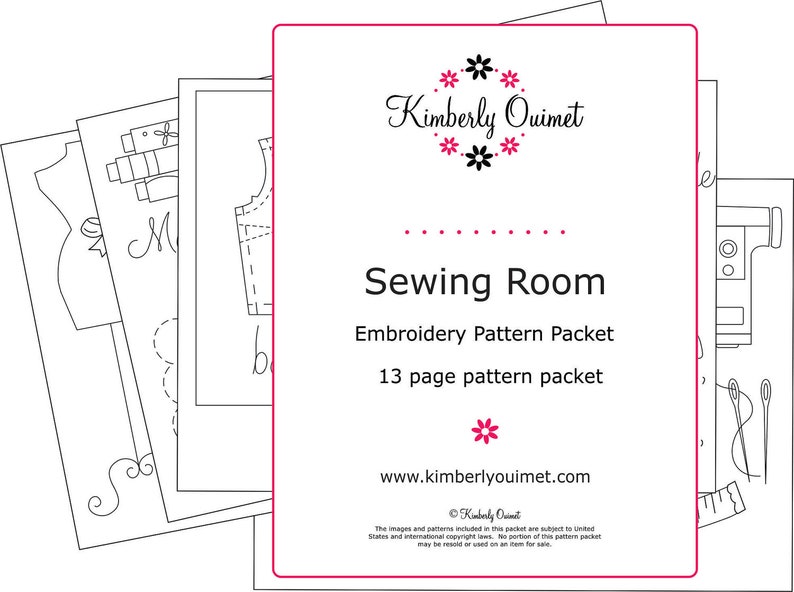 Sewing Room Hand Embroidery Pattern image 3