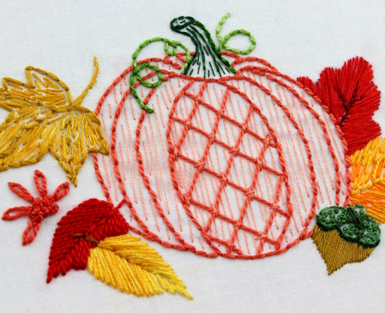 Thanksgiving Embroidery Pattern Hand Embroidery Thanksgiving | Etsy