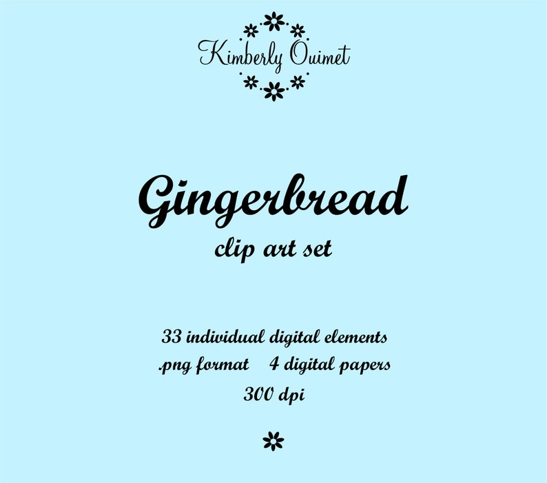 Digital Clipart Gingerbread Digital Clipart image 3
