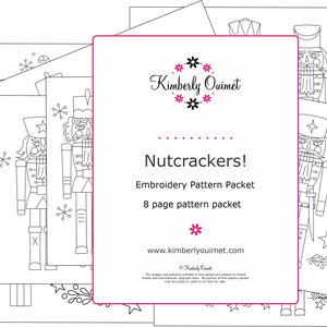 Nutcrackers Christmas Nutcracker Embroidery Pattern Set Hand Embroidery Nutcracker Pattern image 3