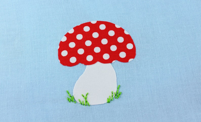 Ladybug Embroidery Pattern Mushroom design hand embroidery pattern image 4